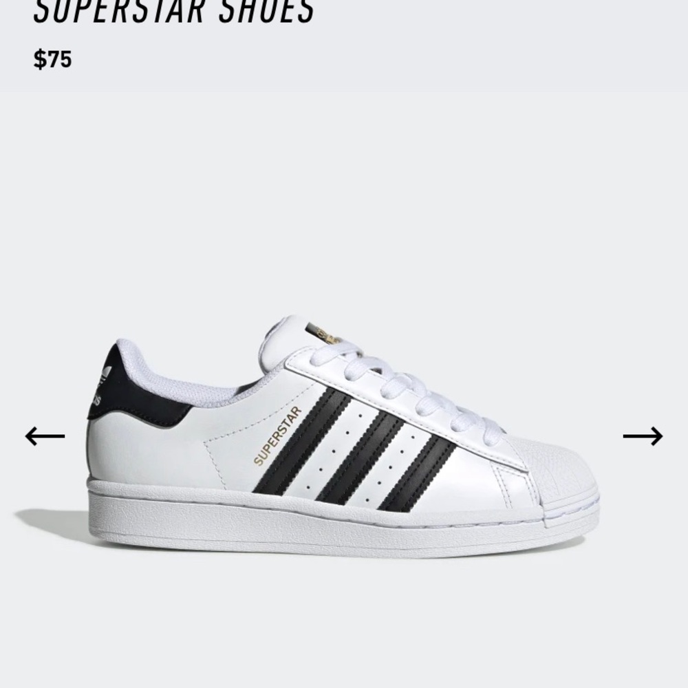 Adidas Superstar Shoes Womens 6, Youth size 4